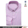 mens pink stripped oxford long sleeve shirt